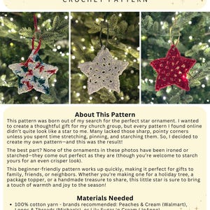 Crochet Star Ornament - Etsy