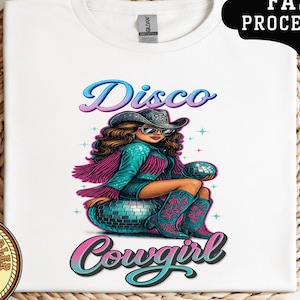 Disco Cowgirl(Western Cowgirl Tee)Rodeo Tshirt, Country Girl Tee, Cowgirl Graphic Tee, Punchy Tshirt, Girls Night Out, Concert TShirt, Gift