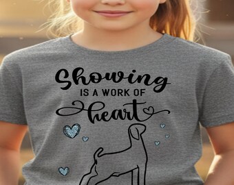 Showing Is a Work of Heart, Youth Livestock Show Goat Tee