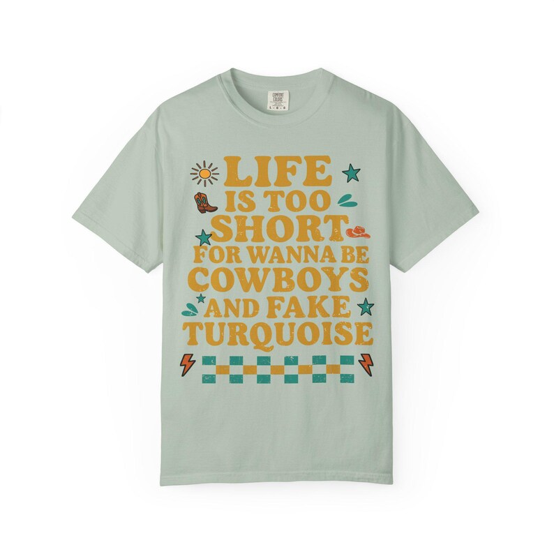 Funny Western Graphic Tee: Comfort Colors Cowgirl T-Shirt imagem 8