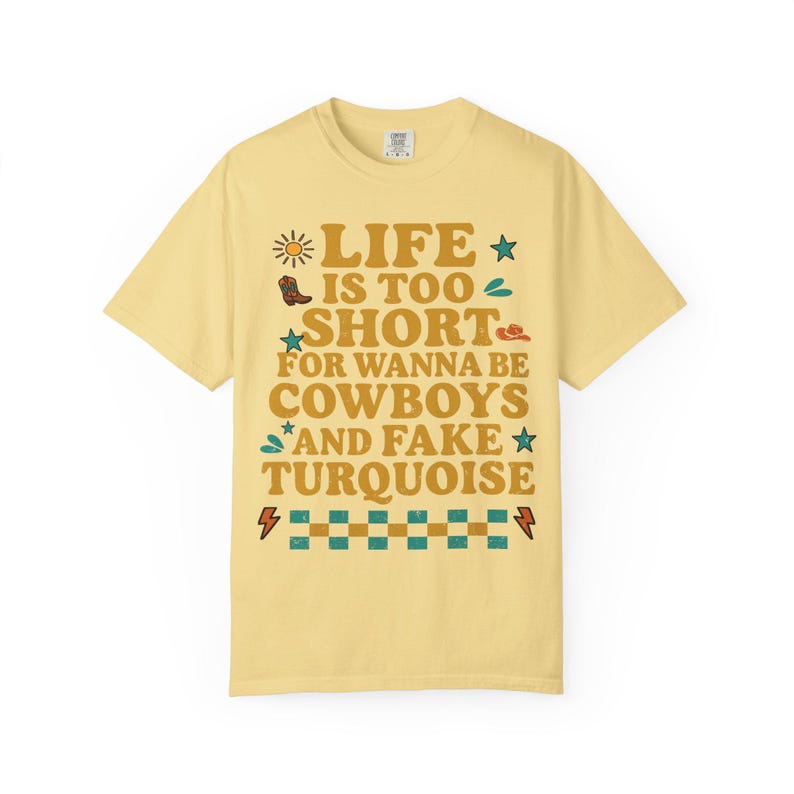 Funny Western Graphic Tee: Comfort Colors Cowgirl T-Shirt imagem 4
