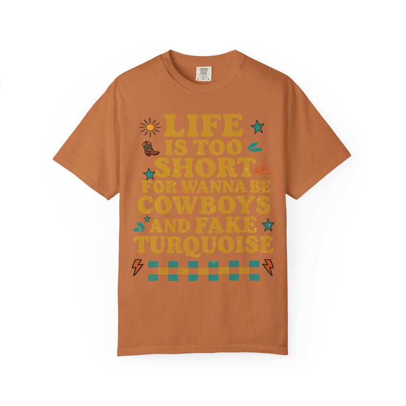 Funny Western Graphic Tee: Comfort Colors Cowgirl T-Shirt imagem 3