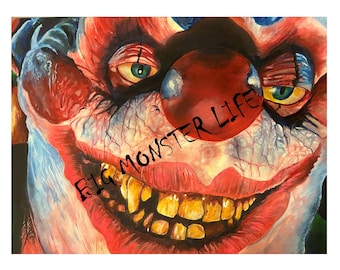 Killer Klowns från rymden-tryck | Jumbo Skräckkonst (8,5x11)