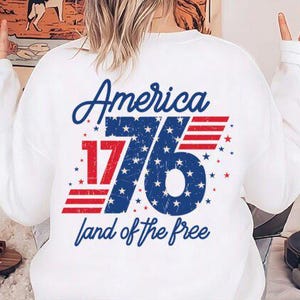 Amerika 1776 Land der freien PNG, Vaterländischen Unabhängigkeitstag Sublimation, digitaler Download, PNG, Craft File