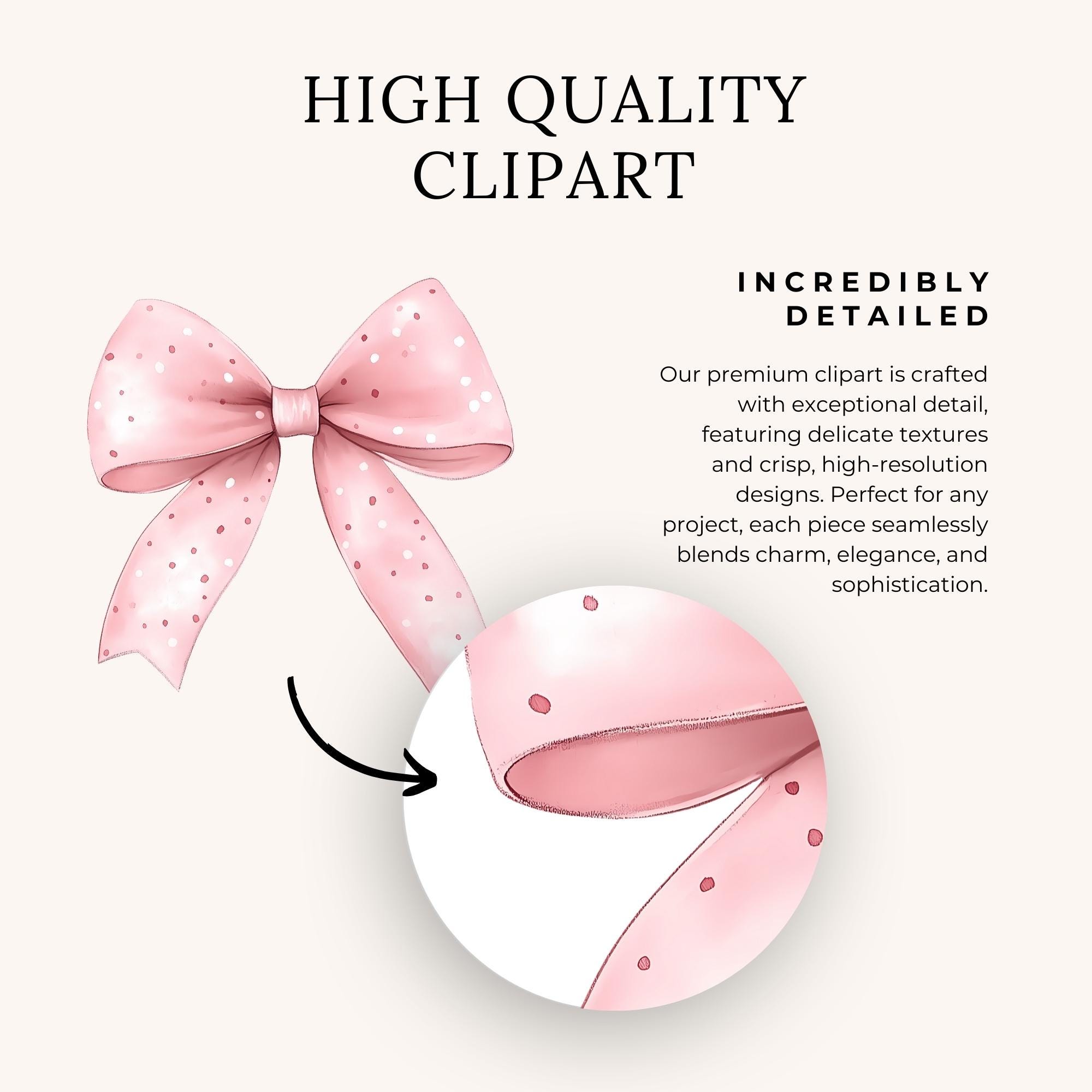 Pastel Pink Coquette Bows Clipart Pack, Soft Watercolor Feminine ...
