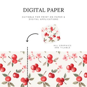 An image showing all graphics in the seamless patterns pack are tilable. These are suitable for print on paper & digital applications.