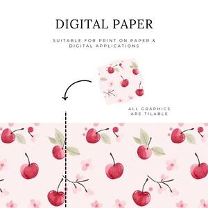 An image showing all graphics in the seamless patterns pack are tilable. These are suitable for print on paper & digital applications.