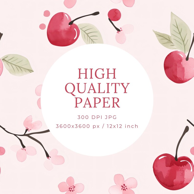 A high quality preview of one of the digital backgrounds of the papers pack Cherry Coded - Seamless Patterns. The pages are all 300 DPI and JPGs.