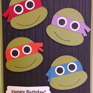 Carte d'anniversaire Tortue Ninja
