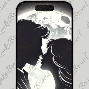 Cartão de amor do dia dos namorados, cartão de impressão digital, arte de parede digital, mensagem de amor, casal se beijando, celebrando o amor, presente de feliz dia dos namorados