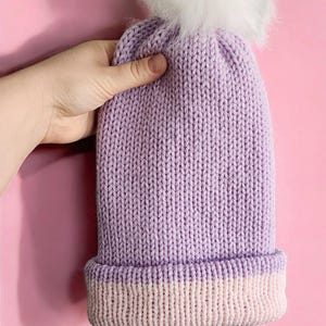 Pastel Color Kid&#39;s Hat Purple Winter Hat For Children Easter Hat Pastel Purple For Kids Gift For Girls Gift For Boys Spring Hat