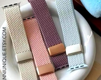 Pasek do zegarka Apple Watch pleciony, elastyczny, oddychający, sportowy, do wszystkich modeli Ultra SE, 1–11, 38, 40, 41, 42, 44, 45, 49 mm