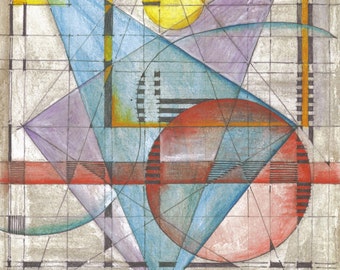 contemporain abstrait, moderne, fine art, imprimer des dessin original « constellation »