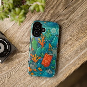 Vibrant Ocean-Inspired Phone Case, Eco-Friendly Tough Cases, Phone Protection, Underwater Art, Gift for Ocean Lovers