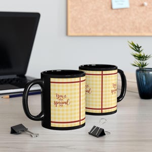 Mug noir cadeau spécial - cadeau parfait pour les proches, les amateurs de café, les anniversaires, les célébrations, la tasse de citations inspirantes