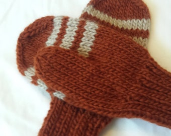 Hand Knit Pure Wool Adult Mittens
