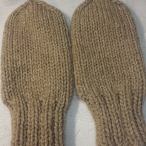 Handmade Chunky Knit Special Needs Adult Thumbless Mittens