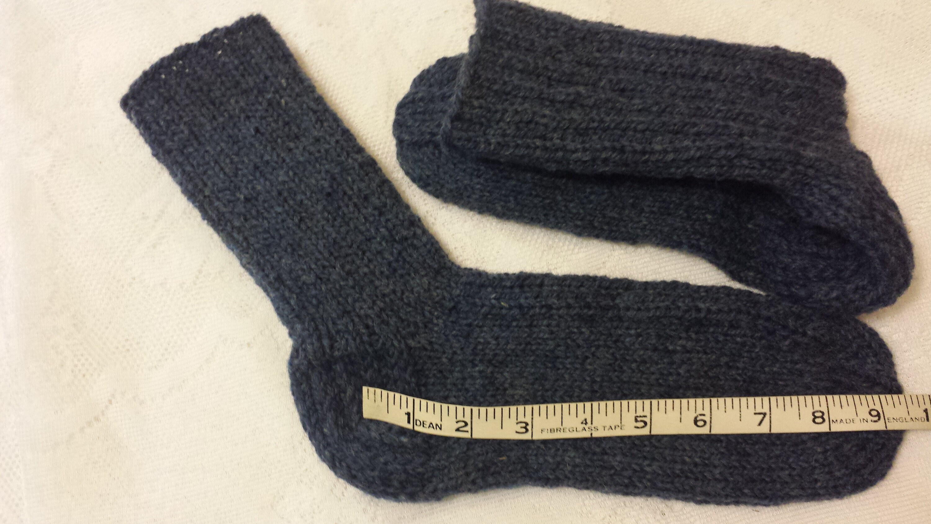 Handmade Wool knit socks size 9 Unisex Adult