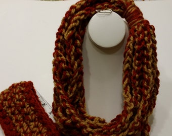 Sale Infinity Cowl Scarf and Headband crochet Set for Women/ girls