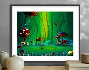 Framed Fine Art Print - Colorful Wonderland Artwork - "This Place is Changing Us"