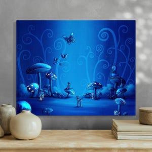 Mounted Canvas Print "A Night of Wonder" Whimsical Wall Decor