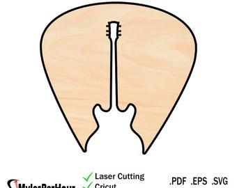 Gitarren-Plektrum-Design - Dateien für CNC-, Laser-, Vinyl-Maschinen und mehr