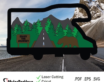 3D Camper - Dateien für CNC-, Laser-, Vinyl-Maschinen und Mehr