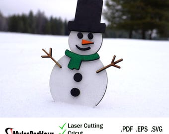 Snowman Craft Kit - Files For CNC, Laser, Vinyl Machines, and More