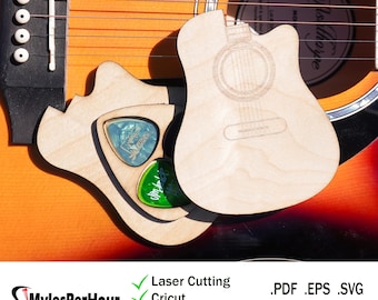 Guitar Pick Holder - Files For CNC, Laser, Vinyl Machines, and More