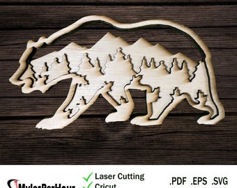 3D Bär - Dateien für CNC, Laser, Vinyl-Maschinen und mehr