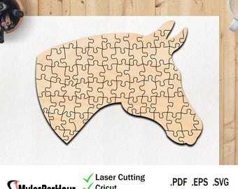 Horse Head Puzzle - Files For CNC, Laser, Vinyl Machines, and More