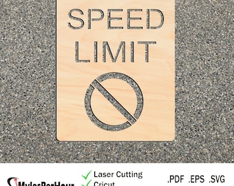 Geschwindigkeitsbegrenzung - Dateien für CNC-, Laser-, Vinyl-Maschinen und mehr