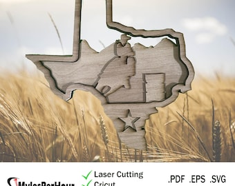 Layered Texas - Dateien für CNC, Laser- und Vinyl-Maschinen