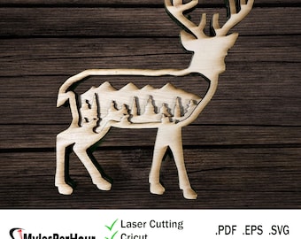 3D Hirsch - Dateien für CNC, Laser, Vinyl Maschinen und mehr
