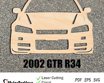 2002 GTR R34 - Files For CNC, Laser, Vinyl Machines, and More