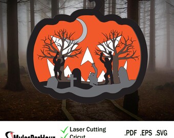 3D Jack-O-Lantern - Dateien für CNC-, Laser-, Vinyl-Maschinen und Mehr