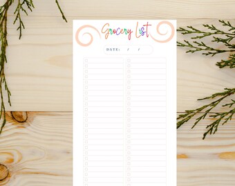Grocery List Planner A4 and US Letter Printable| Shopping List | Food Shopping  List | Grocery List Printable Template| Instant Download PDF