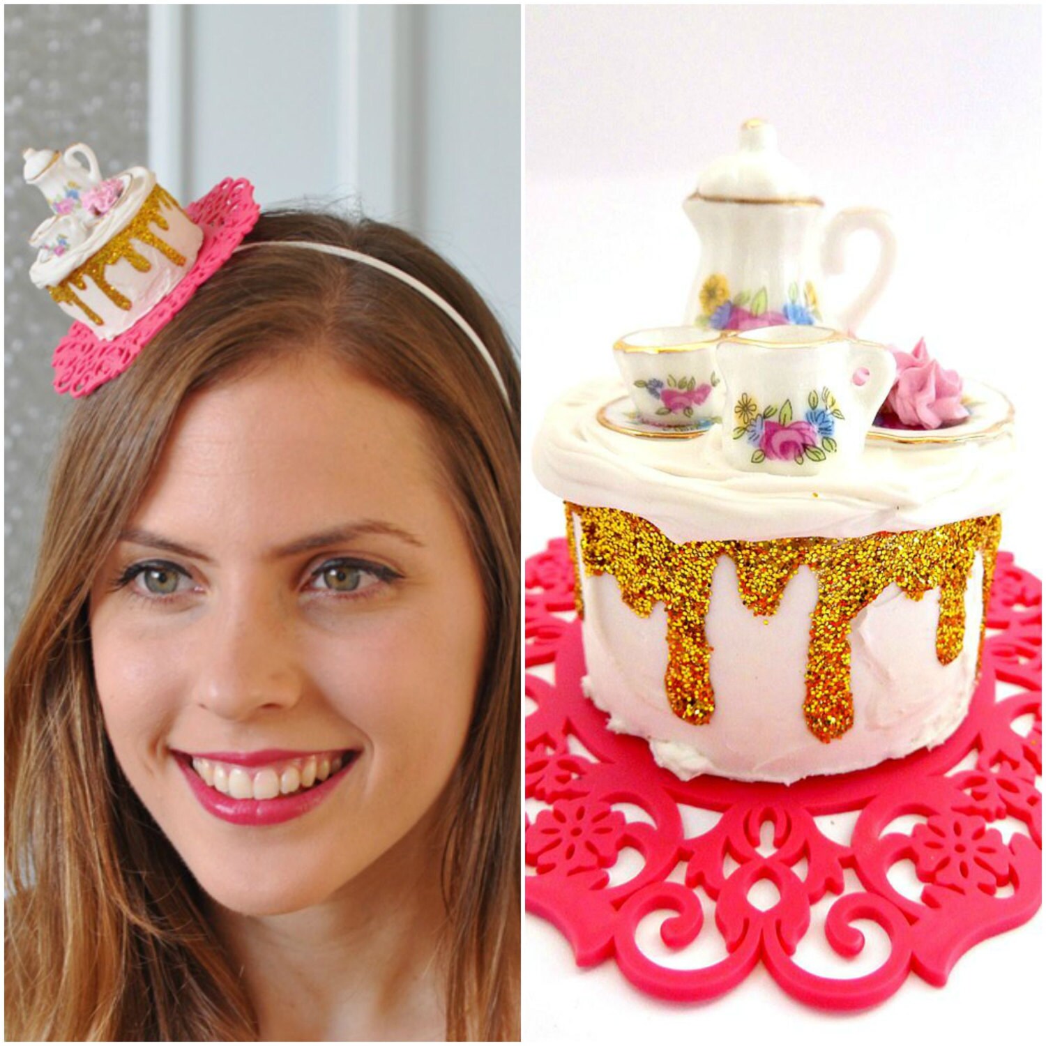 Tea Party Hat Tea Party HeadbandTea Party Headpiece Alice Etsy