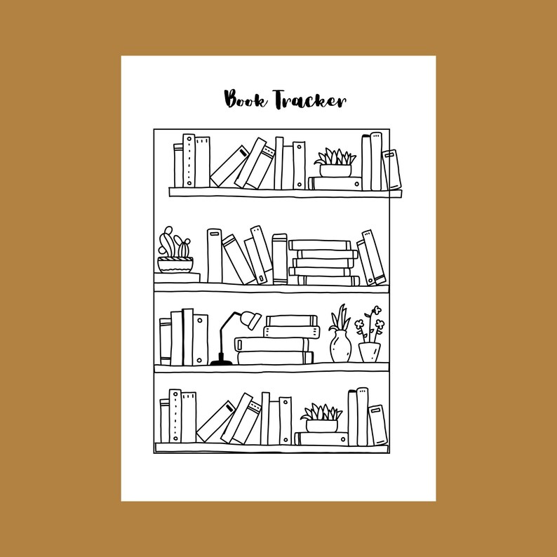 Digital Book Tracker – Printable Reading Journal, Book Log (PDF/PNG) - Etsy