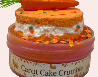 Carrot Cake Crumble DIY Snowfizz Slime – Carrot Cake Scented Slime with Clay Cake & Sprinkles