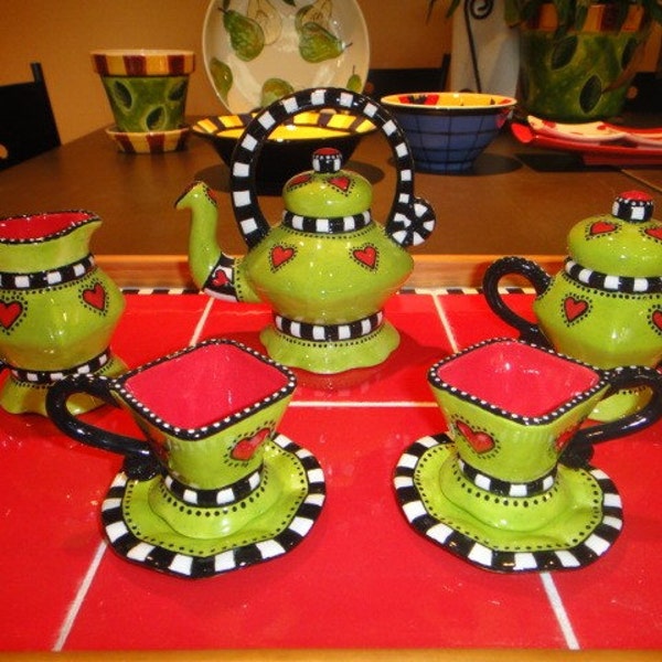 Child's Whimsical Tea Set - One of a Kind - Too Sweet!