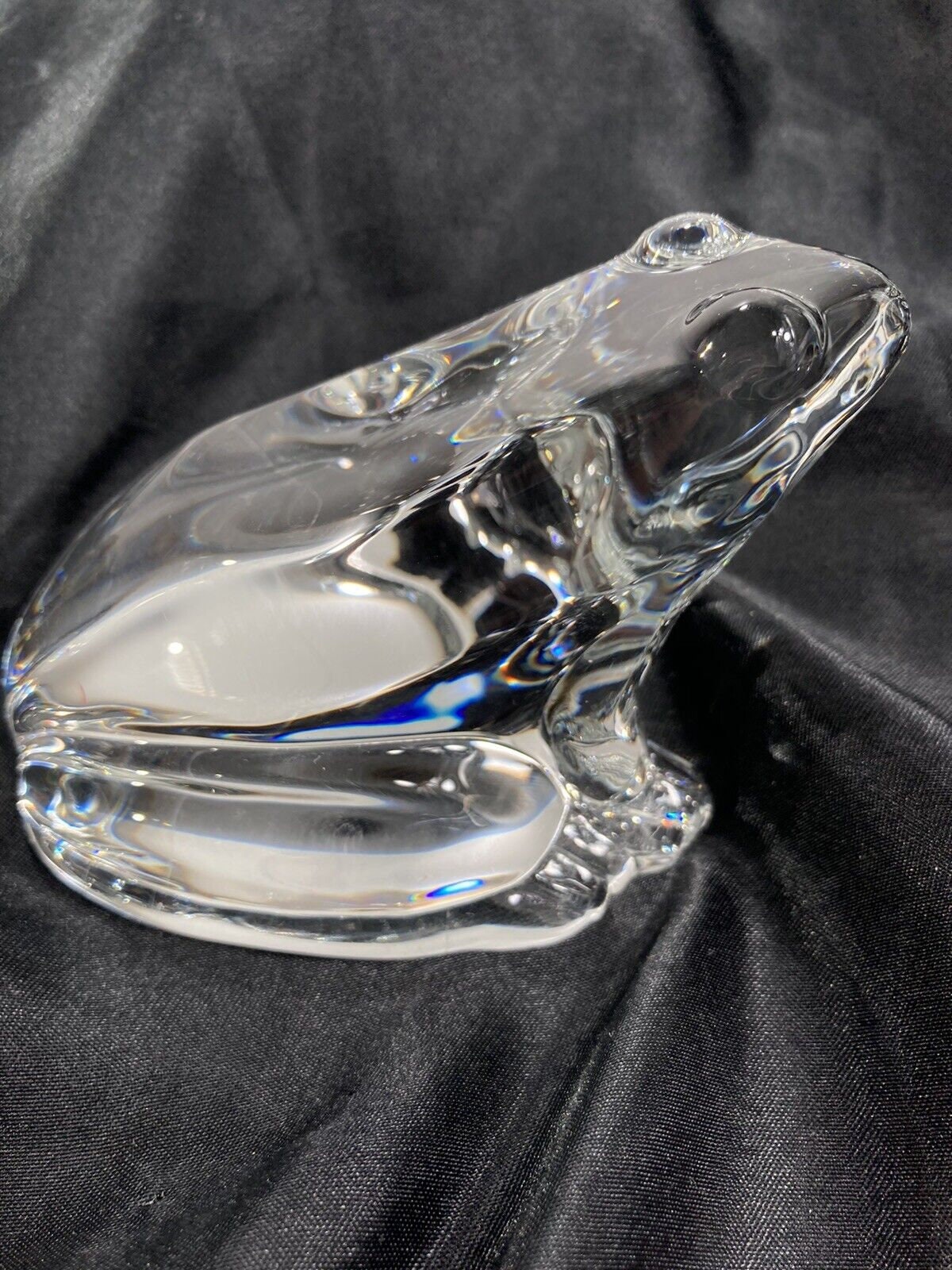 9/1のみラストPrice　新品未使用　Baccarat　VEGA 置き時計 Baccarat Vintage Crystal Sitting Frog Sculpture or Paperweight - Etsy