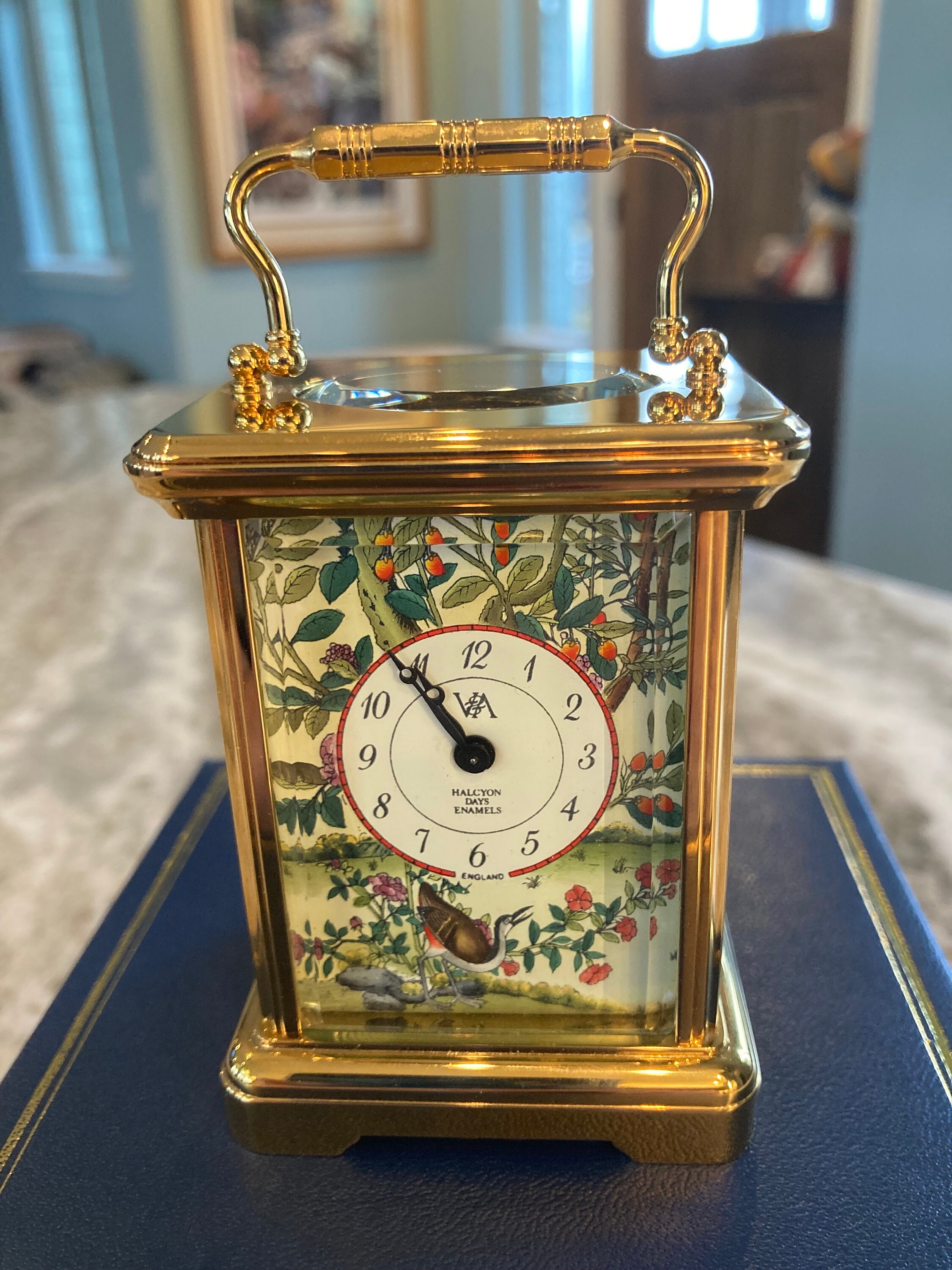 HALCYON DAYS ENAMELS 置時計 Halcyon Days Enamel Desk Clock | Salt River Collectibles