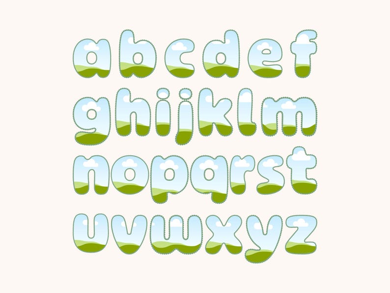 Eyelet Lace Alphabet Canva Frame, Customizable Bubble Letter Template ...