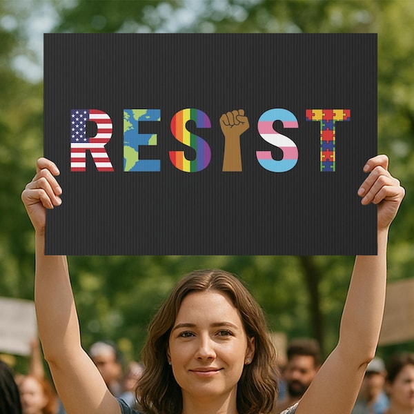 Resistance Signage Resist Protest Signs - Etsy