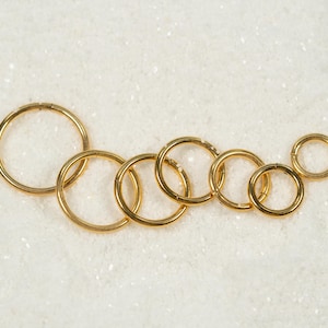 20G 18G 16G Gold Clicker Hoop Nose Ring Titanium Seamless Hinged Segment Cartilage Hoop Septum Piercing Cartilage Hoop Helix Conch