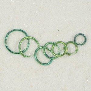 20G 18G 16G Argola de nariz com clicker verde Titânio sem costura Articulado Segmento Cartilagem Argola Septo Piercing Cartilagem Argola Hélice Conch