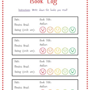 Yearly Reading Challenge Tracker Kids Reading Goals & Log Printable - Etsy