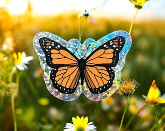 Butterfly glitter sticker