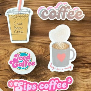 Paquete de pegatinas para amantes del café